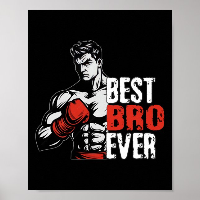 Affiche Love Boxing Bro Shirt Boxing Amateurs Pour Boxer B (Devant)