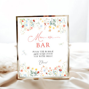 Affiche Love Bug Garden Baby shower Mom-osa Bar
