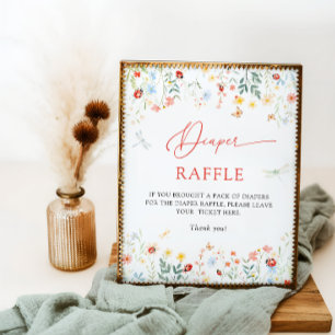 Affiche Love Bug Garden Fleur sauvage Diaper Raffle