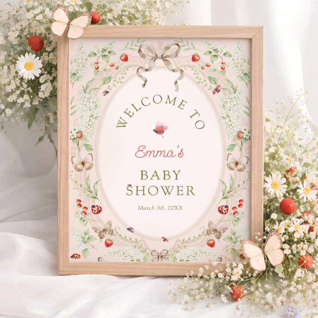 Affiche Love Bug Wildflower Boho Baby Shower Welcome  (Créateur téléchargé)