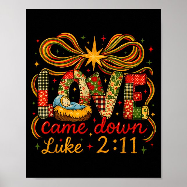 Affiche Love Came Down Luke 2_11 Patchwork Christmas  (Devant)