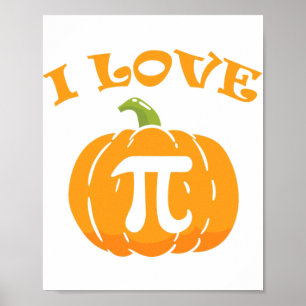 Affiche Love Citrouille Pie Thanksgiving Math Pi Day Pun c