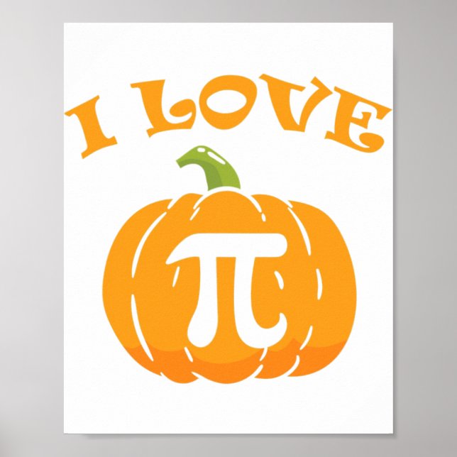 Affiche Love Citrouille Pie Thanksgiving Math Pi Day Pun c (Devant)