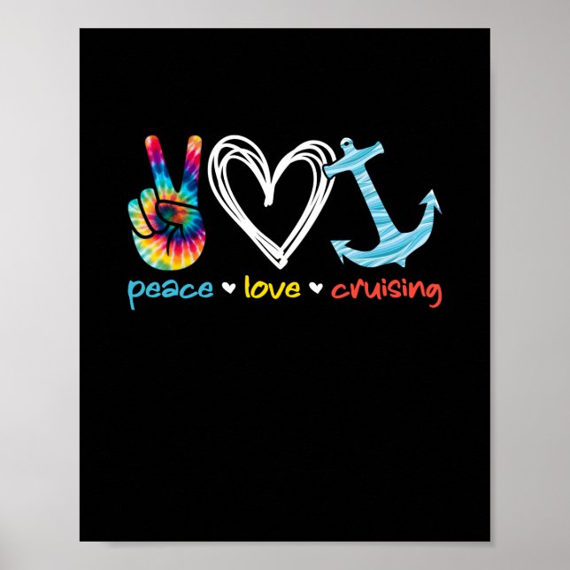 Affiche Love Cruising Ship Floating Ocean Tie Dye (Devant)