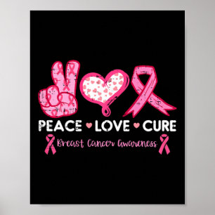 Affiche Love Cure Cancer du sein Sensibilisation Survivant