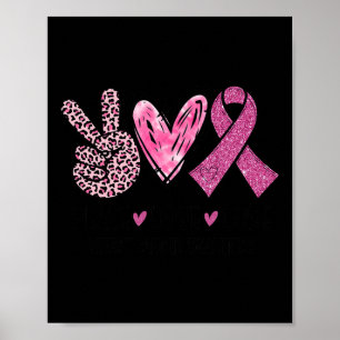 Affiche Love Cure Pink Ribbon Sensibilisation au cancer du