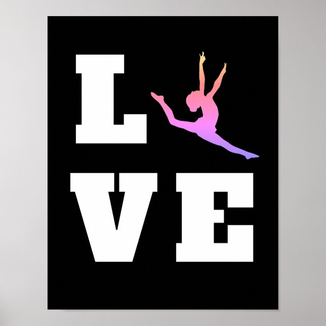 Affiche Love Dance | Danseur coloré (Devant)