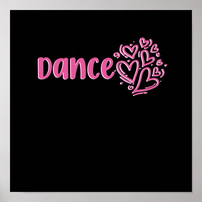 Affiche Love Dance Heart Dancers Danser Jour Graphique (Devant)