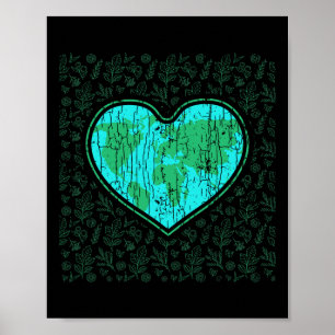 Affiche Love Earth Funny Earth’s Day Save Our Planet Graph