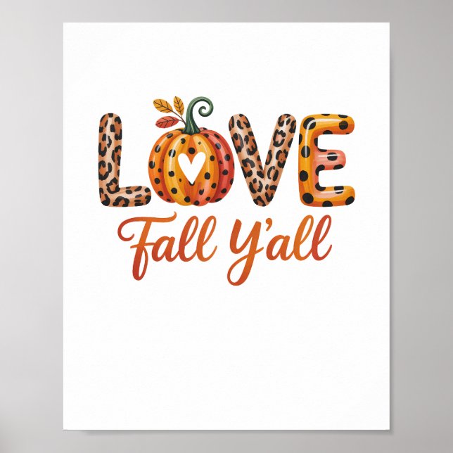 Affiche Love Fall Y'all Fall (Devant)