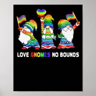 Affiche Love Gnomes No Bounds LGBT Community Gay pride