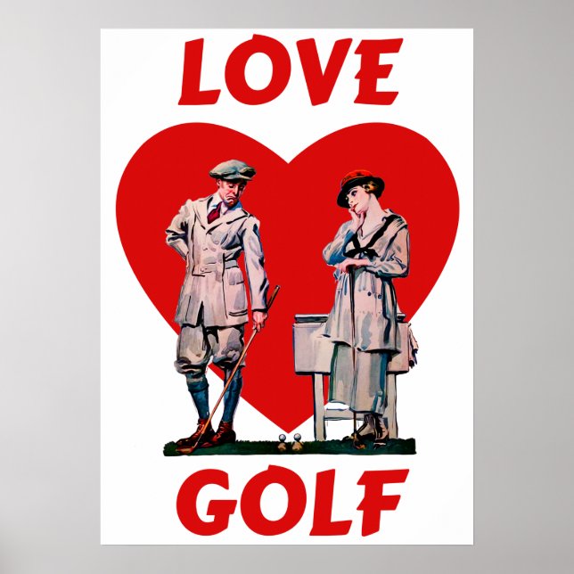 Affiche Love Golf Vintage Print (Devant)
