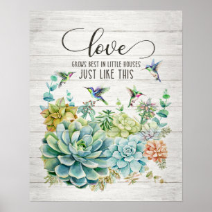 Affiche Love Grosses Meilleur Colibri
