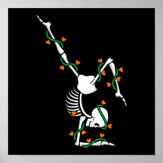 Affiche Love Gymnastics Skeleton Gymnast Gymnastic Lover G (Devant)