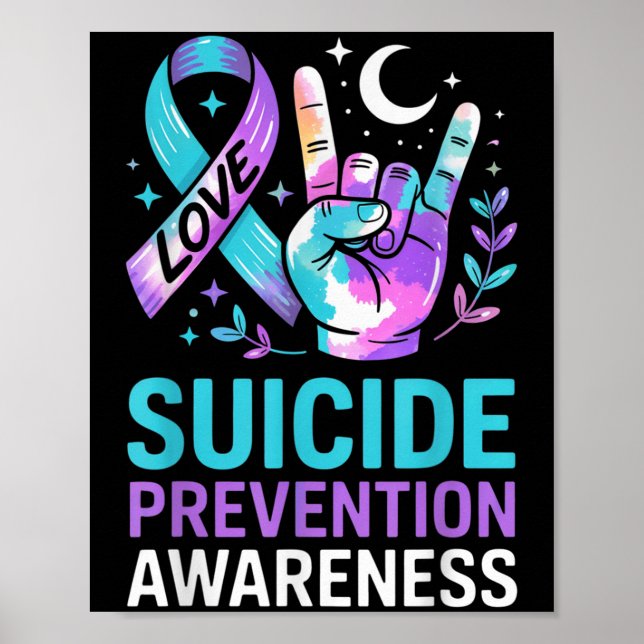 Affiche Love Hand Sign Suicide Prevention Awareness Week S (Devant)