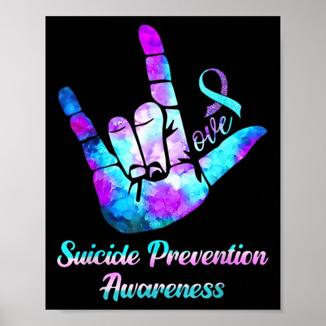 Affiche Love Hand Sign Suicide Prevention Awareness Week S (Devant)