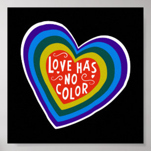 Affiche Love Has No Color Anti-Racism/Discrimination