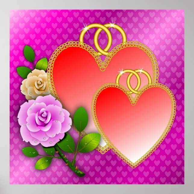 Affiche Love Heart Formes (Devant)