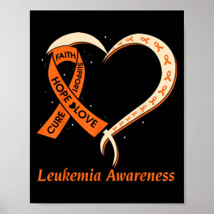 Affiche Love Hope Soutien Leucémie Cancer Sensibilisation