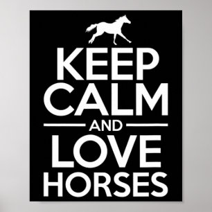 Affiche Love Horses Chevaux Cheval Équitation équitation E