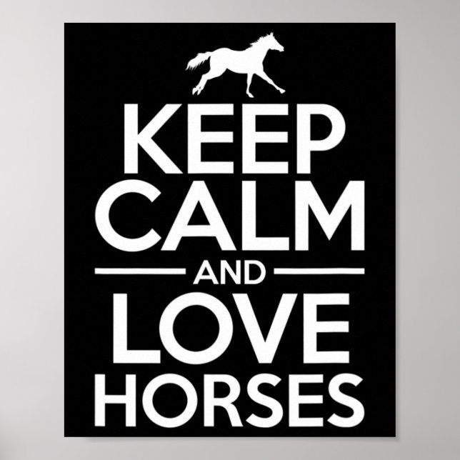 Affiche Love Horses Chevaux Cheval Équitation équitation E (Devant)