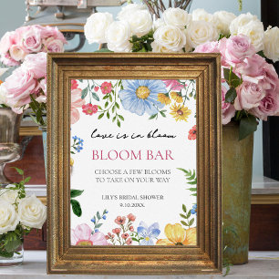 Affiche Love in Bloom Fleur sauvage Fête des mariées Bloom