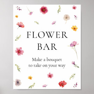 Affiche Love is Blooming Fête des mariées Flower Bar