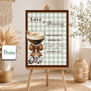 Affiche Love is Brewing Espresso Martini Enterrement de Vi