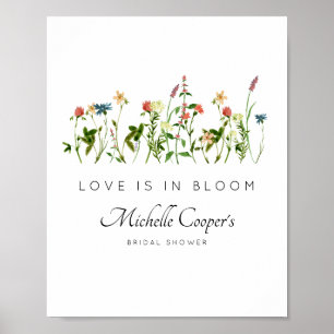 Affiche Love is in Bloom Baby Shower de mariage