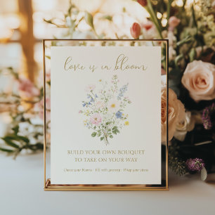Affiche Love is in Bloom Bouquet Bar Enterrement de Vie de