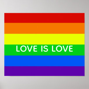Affiche Love is Love Gay Pride LGBTQ Beautiful