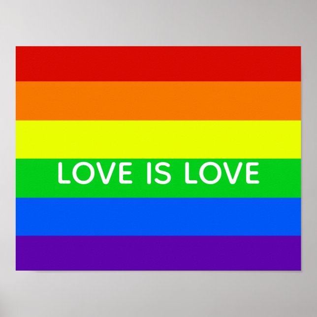 Affiche Love is Love Gay Pride LGBTQ Beautiful (Devant)