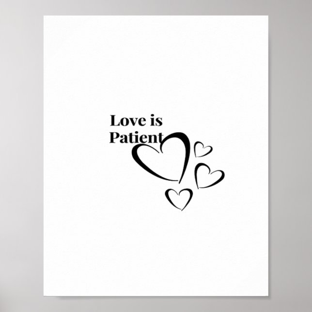 Affiche Love Is Patient Calm Aesthetic  (Devant)