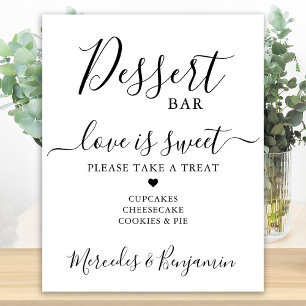 Affiche Love is Sweet Personalized Wedding Dessert Bar