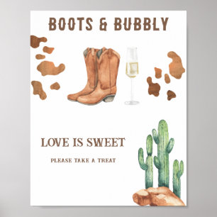 Affiche Love is sweet, prenez une friandise, douche de mar