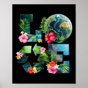 Affiche Love Jour des terres Recyclage Happy Jour des terr
