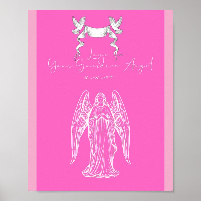Affiche Love Letter Design - Love, Your Guardian Angelxxoo (Devant)