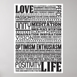 Affiche "Love Life" Inspiration Motivationnelle Art Design