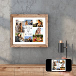 Affiche Love Life with You 7 Photo Collage | Blanc<br><div class="desc">Créez votre propre collage photo unique avec 7 de vos photos préférées. Le modèle photo est configuré pour vous permettre d'ajouter vos photos, en travaillant dans le sens des aiguilles d'une montre en haut à gauche. Le texte dit "aimer la vie avec vous" dans un élégant script manuscrit et la...</div>