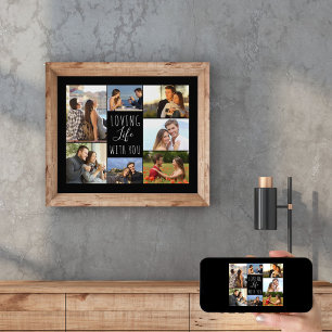Affiche Love Life with You 7 Photo Collage   Noir