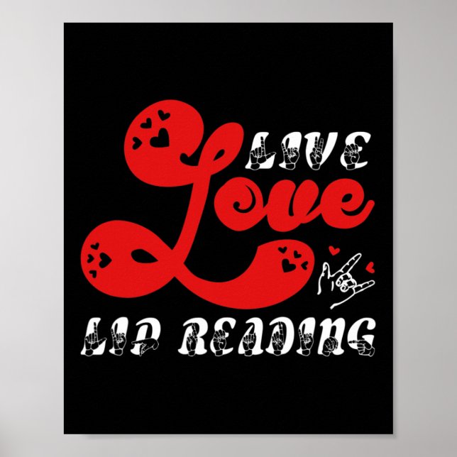 Affiche Love Lip Lecture de l'ouïe Love Sensibilisation (Devant)