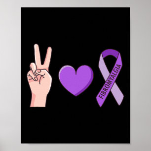 Affiche Love Lupus Purple Ribbon meme de sensibilisation