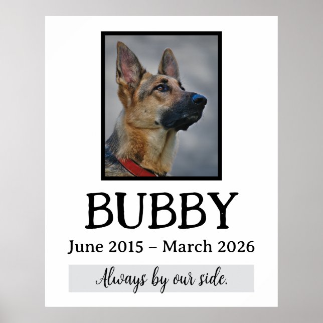 Affiche Love Memorial Funeral Pet Loss In Our Hearts Forev (Devant)