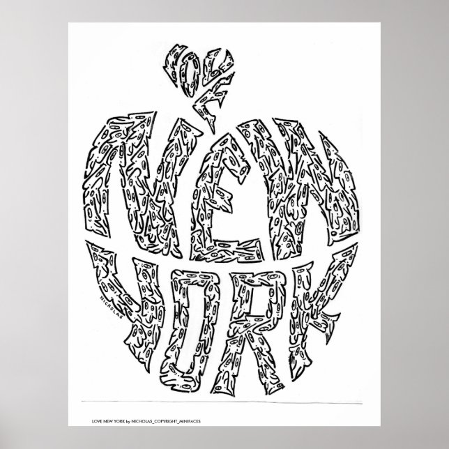Affiche LOVE NEW YORK par NICHOLAS_COPYRIGHT_MIN... (Devant)