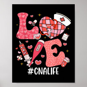 Affiche Love Nurse Life Cna Life Disco Heart Nurt Week