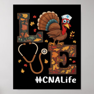 Affiche Love Nurse Thanksgiving Cna Certified Nurse Ista