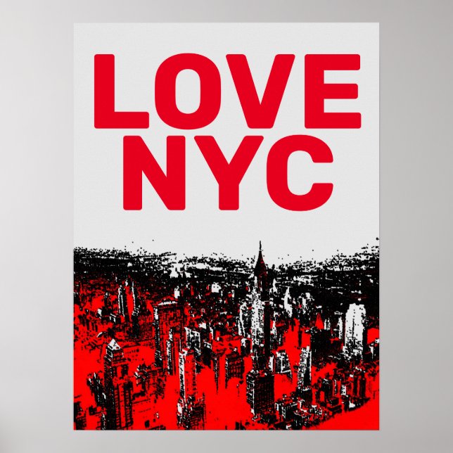 Affiche Love NYC Manhattan New York City (Devant)