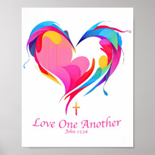 Affiche Love One Another Bible Verse John 1334