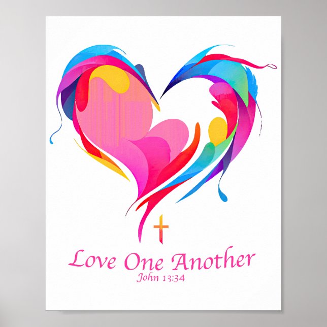 Affiche Love One Another Bible Verse John 1334 (Devant)