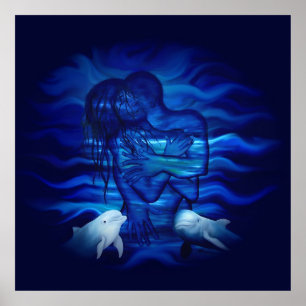 Affiche Love, Passion act - paire avec dauphin